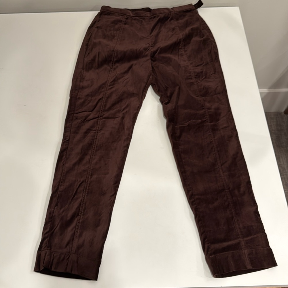 Used, excellent condition: Joan Rivers maroon velvet pants, size S